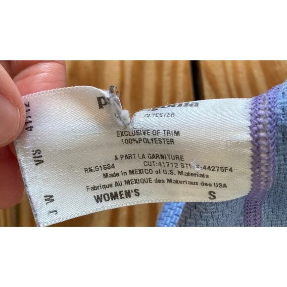Patagonia Capilene 1/4 Zip Base Layer Top Size Small Women’s Purple Long Sleeve - Picture 4 of 8